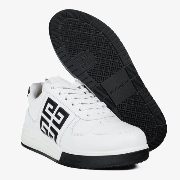 Givenchy White & Black G4 Leather Sneakers - Picture 4 of 13